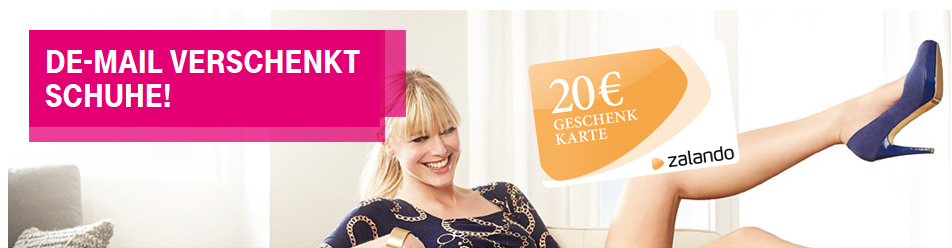 20€ Zalando-Gutschein für kostenlose De-Mail Anmeldung ...