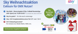 Sky Welt inkl. Wunschpaket z.B. Bundesliga ) + 50€ BestChoice Gutschein für 16,90€ mtl. @GMX