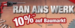 10% Rabatt auf das gesamte Baumarkt Artikel Sortiment @Plus [nur heute!]