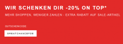 20% Rabatt auf reduzierte Artikel mit Gutscheincode @Zalando