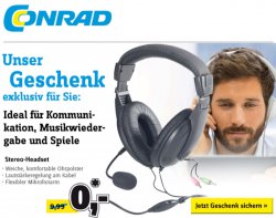 Conrad: bei MBW 39€ gratis Gamer Headset