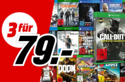Mediamarkt: 3 Spiele für die PS4, Xbox One oder PC aussuchen und nur 79 Euro bezahlen (bei Idealo 112,45 Euro)