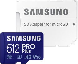 Samsung PRO Plus (MB-MD512KA/EU) UHS-I U3, Full HD & 4K UHD 512 GB microSD Speicherkarte für 38,74 € (53,99 € Idealo) @Otto