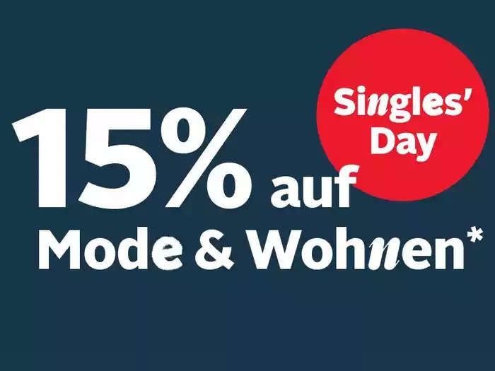 Otto Singles Day mit 15 Rabatt auf das Mode & Wohnsortiment mit