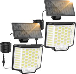 Amazon: 2er Set Collasis LED Solarstrahler mit Bewegungsmelder mit Gutschein für nur 14,99 Euro statt 29,99 Euro