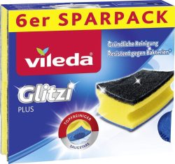 Amazon: 6 Stück Vileda Glitzi Plus Topfreiniger mit Antibac-Effekt für nur 1,48 Euro statt 6,29 Euro bei Idealo