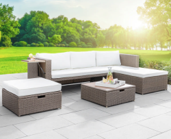 HC Garten & Freizeit 9-teiliges Lounge-Set mit Tisch und Auflagen für 230,45 € (499,00 € Idealo) @Norma24