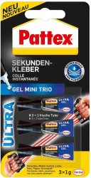 Pattex Ultra Gel Mini Trio 3 Tuben Sekundenkleber für 2,95 € (6,05 € Idealo) @Amazon