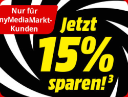 15% Rabatt auf tausende Technik Artikel online und im Markt @Media-Markt & Saturn