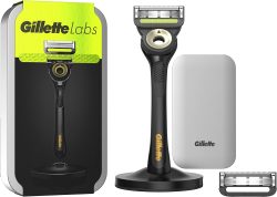 Amazon: Gillette Labs Nassrasierer mit Reinigungs-Element + Reise-Etui + 2 Rasierklingen für nur 14,20 Euro statt 28,66 Euro bei Idealo