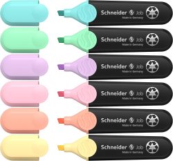 Schneider Job 150 Pastell Textmarker 6er Etui für 2,69 € (7,75 € Idealo) @Amazon
