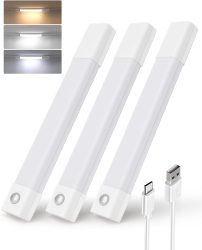 Amazon: 3er Pack EZVALO aufladbare Akku LED Unterbauleuchten mit Bewegungsmelder mit Gutschein und Coupon für nur 10,31 Euro statt 29,99 Euro