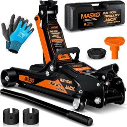 Masko 2,5 Tonnen hydraulischer Wagenheber inkl. Koffer + 2X Gummiauflage + Handschuhe für 69,80 € (89,80 € Idealo) @Amazon