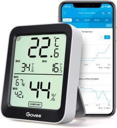 Amazon: Govee H5075001 Indoor Digital Bluetooth Thermometer / Hygrometer mit App mit Coupon für nur 9,44 Euro statt 23,66 Euro bei Idealo